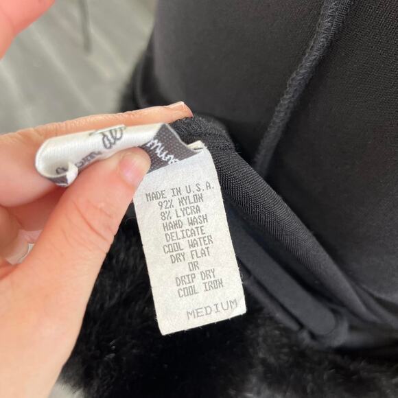 Vintage Y2K goth vampa pennylane Nom de Plume Black Maxi Dress with Faux Fur - Picture 8 of 8